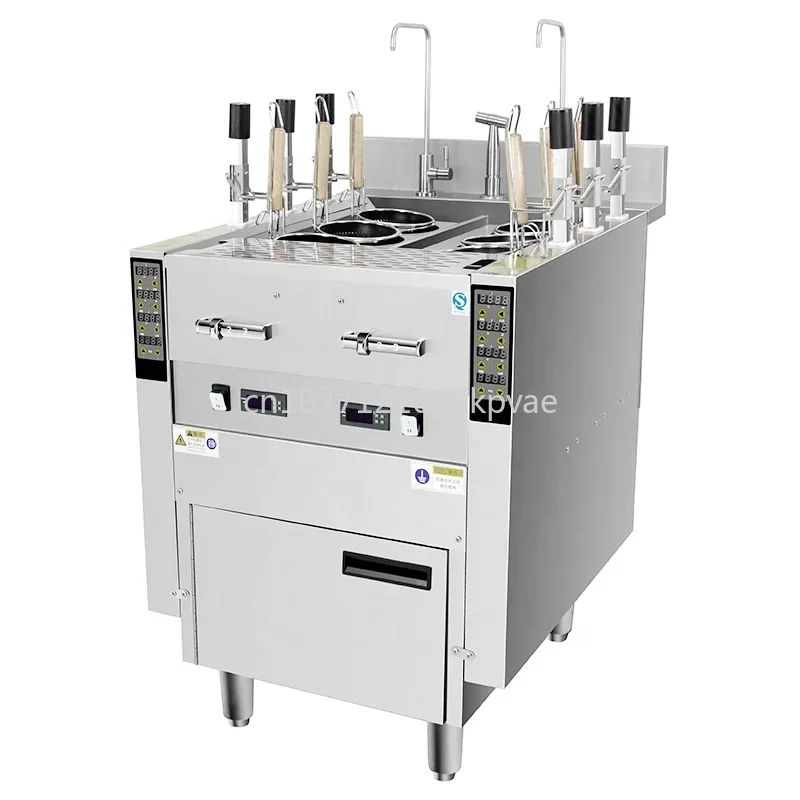 /Gas/Electric Italy Pasta Cooker Boiler 1/2 Tanks with 3/6 Baskets Automatic Lift Commercial Pasta Noodle Cooking Machine