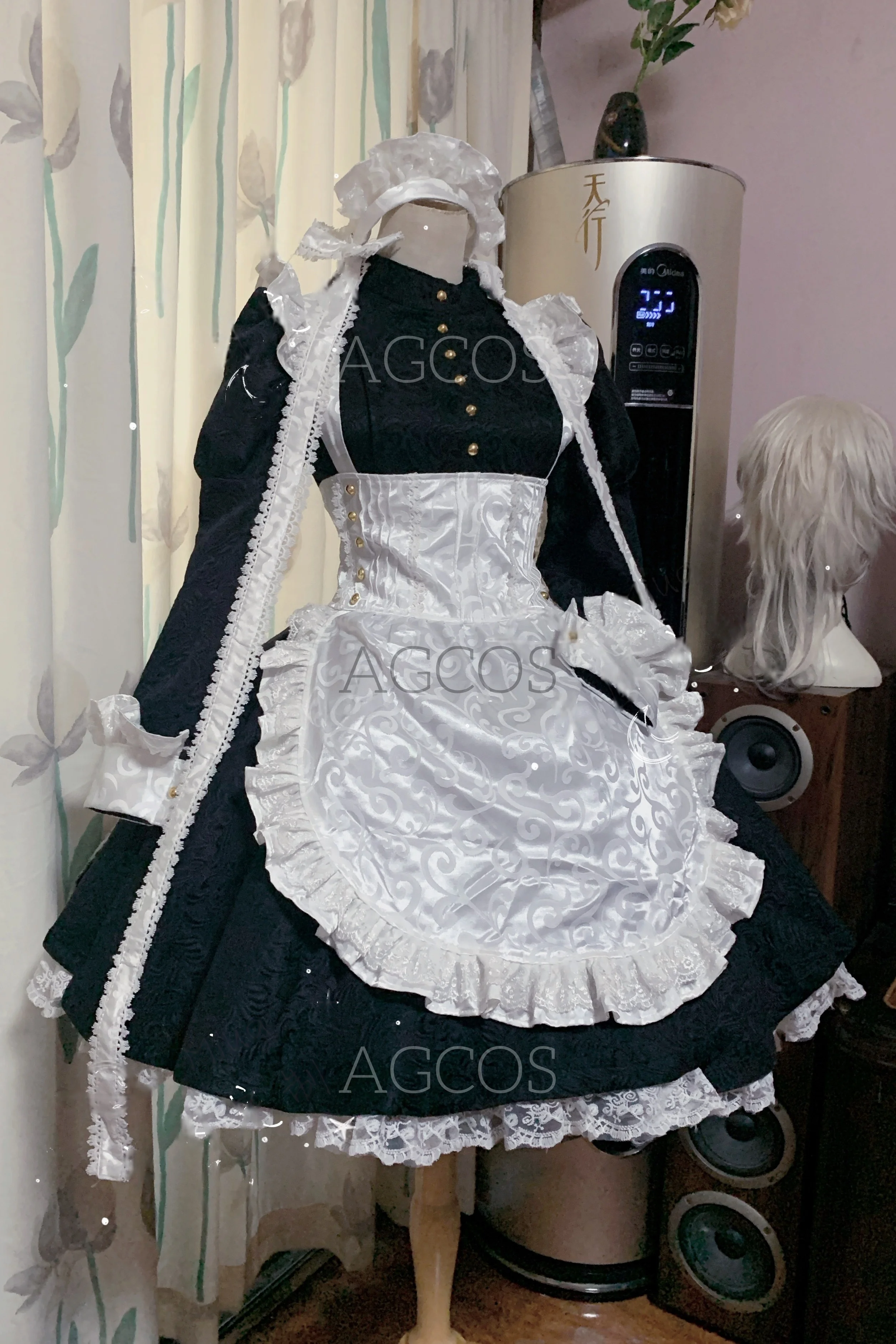 

AGCOS индивидуальный костюм Azur Lane HMS Sheffield для косплея, рождественское платье горничной, костюмы индивидуального размера, косплей