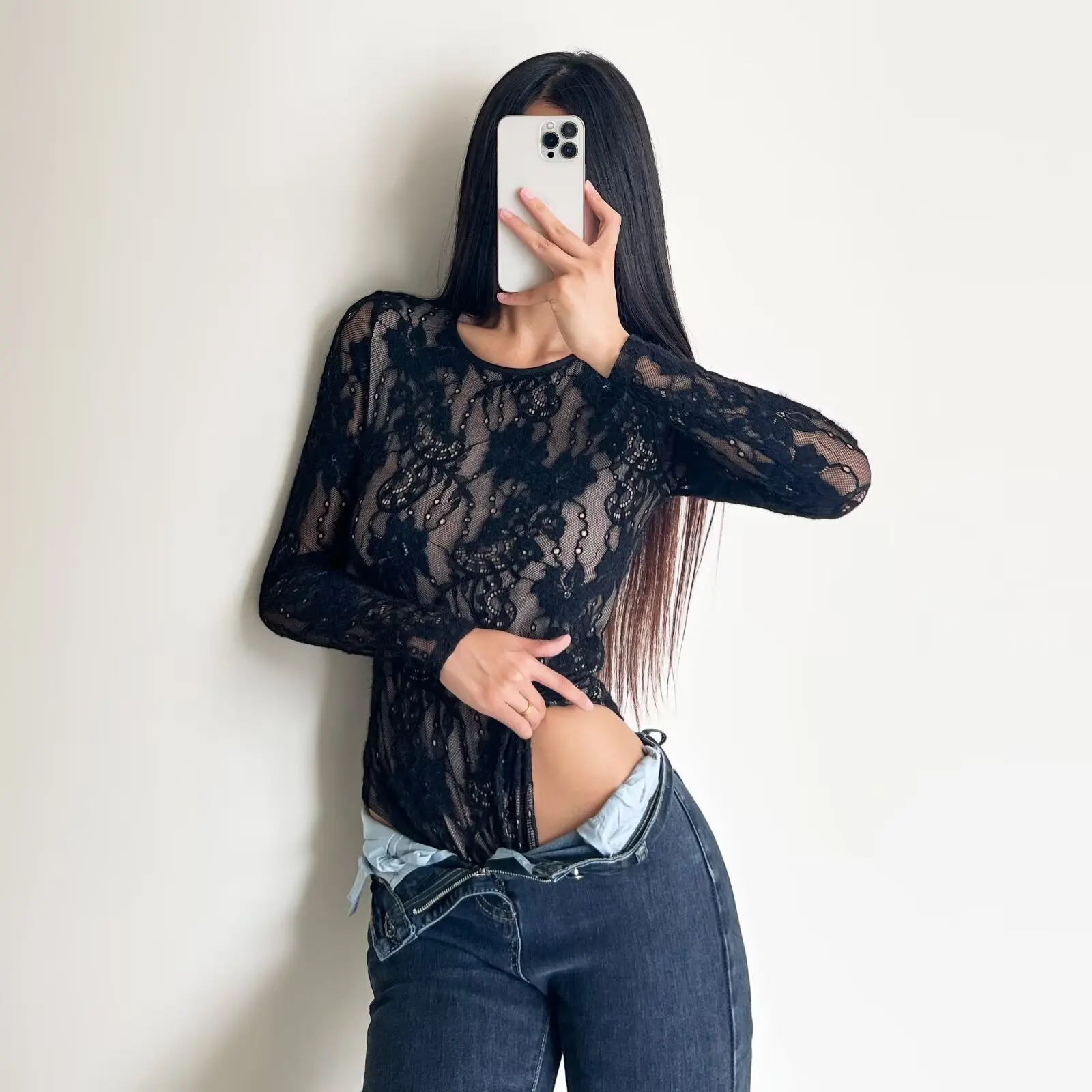 Peleles ajustados de estilo dulce y picante, mono de encaje de doble capa para mujer, ropa de abrigo y ropa interior Pure Desire para vacaciones en la playa