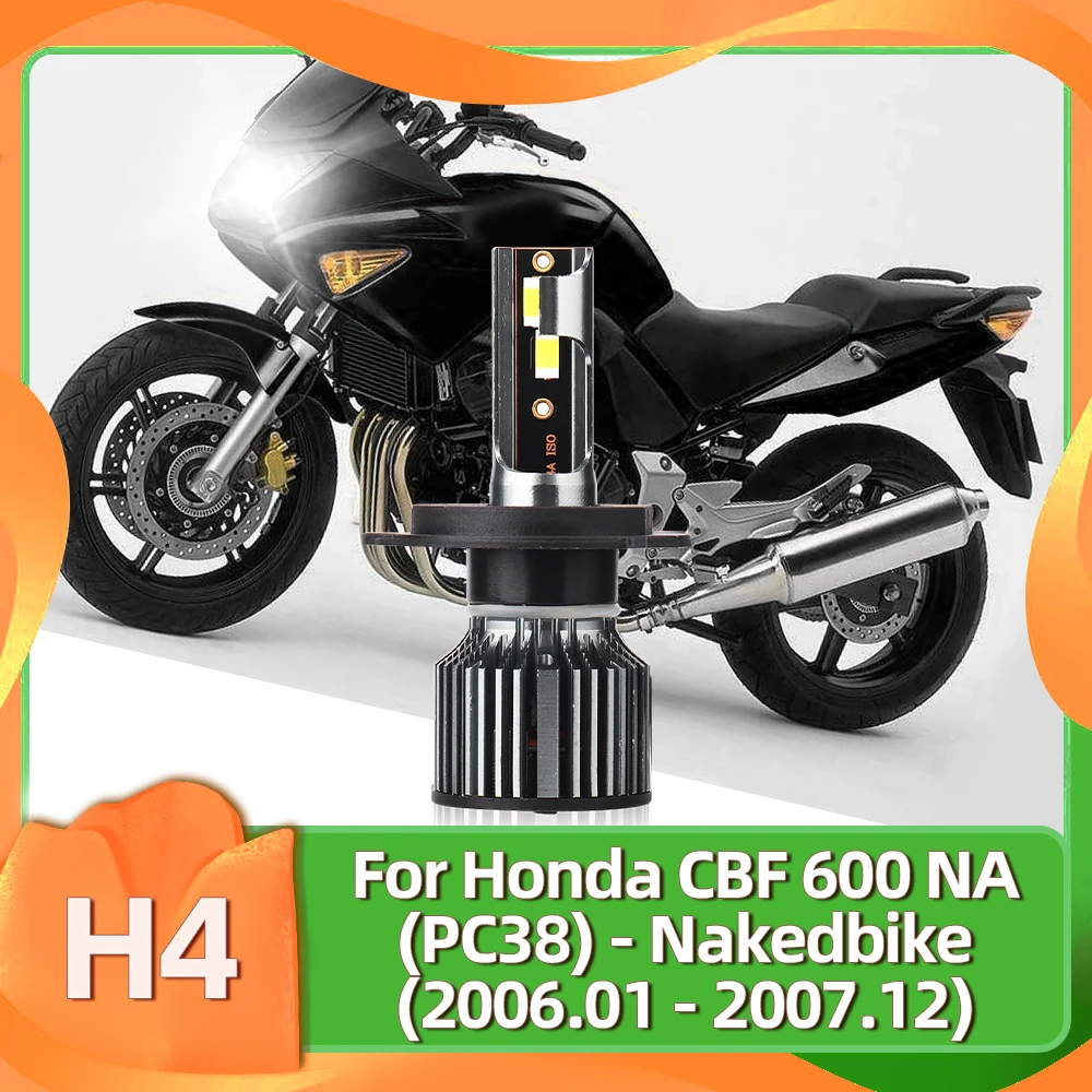 Motorcycle H4 LED Headlight Bulb 7500LM For Honda CBF 600 NA (PC38) - Nakedbike 2006 2007 Replace Hi Lo Beam CSP 50W Lamp 12V