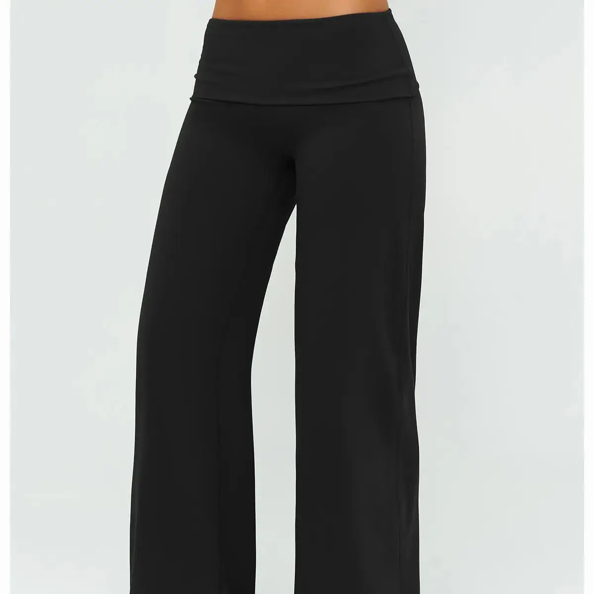 Casual Wide Leg Sweatpants for Women Fold Over Low Rise Flare Yoga Lounge Pants… - Image 6