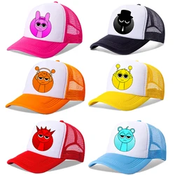 Sprunkis Boys Girls Child Cartoon Baseball Caps Kids Hip Hop Breathable Mesh Hat Cute Anime Sunbonnet Shade Caps Birthday Gifts