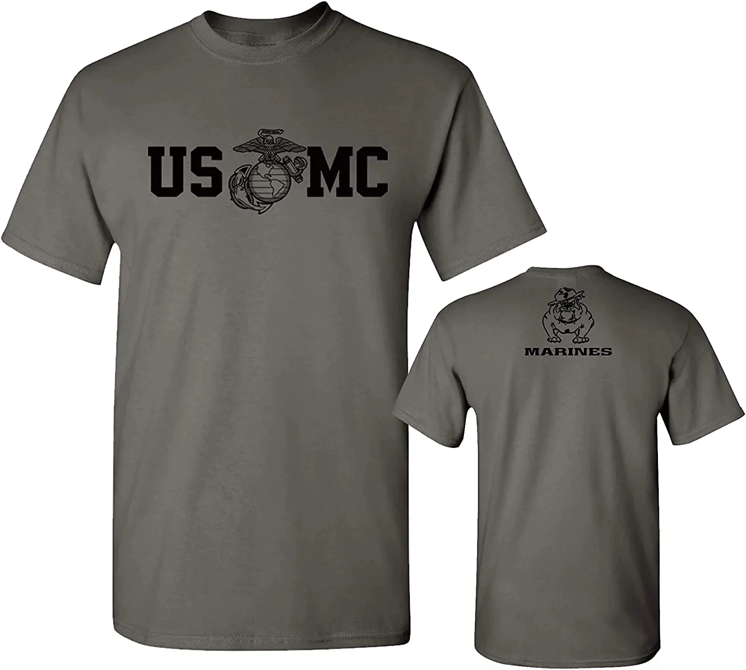 US Marine Corps Bull Dog USMC Military T-Shirt 100% Cotton O-Neck Summer Short Sleeve Casual Mens T-shirt Size Graphic T Shirts