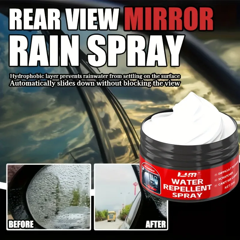 Car Glass Waterproof Paste Kit: Hydrophobic Anti-Rain/Anti-Fog Coating, Suitable for Car Windows, Mirrors & Bathroom Glass image 3