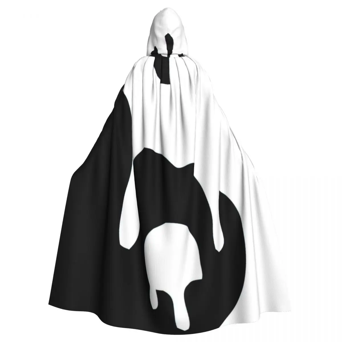 Big Drippy Yin Yang Hooded Cloak Halloween Party Cosplay Woman Men Adult Long Witchcraft Robe Hood