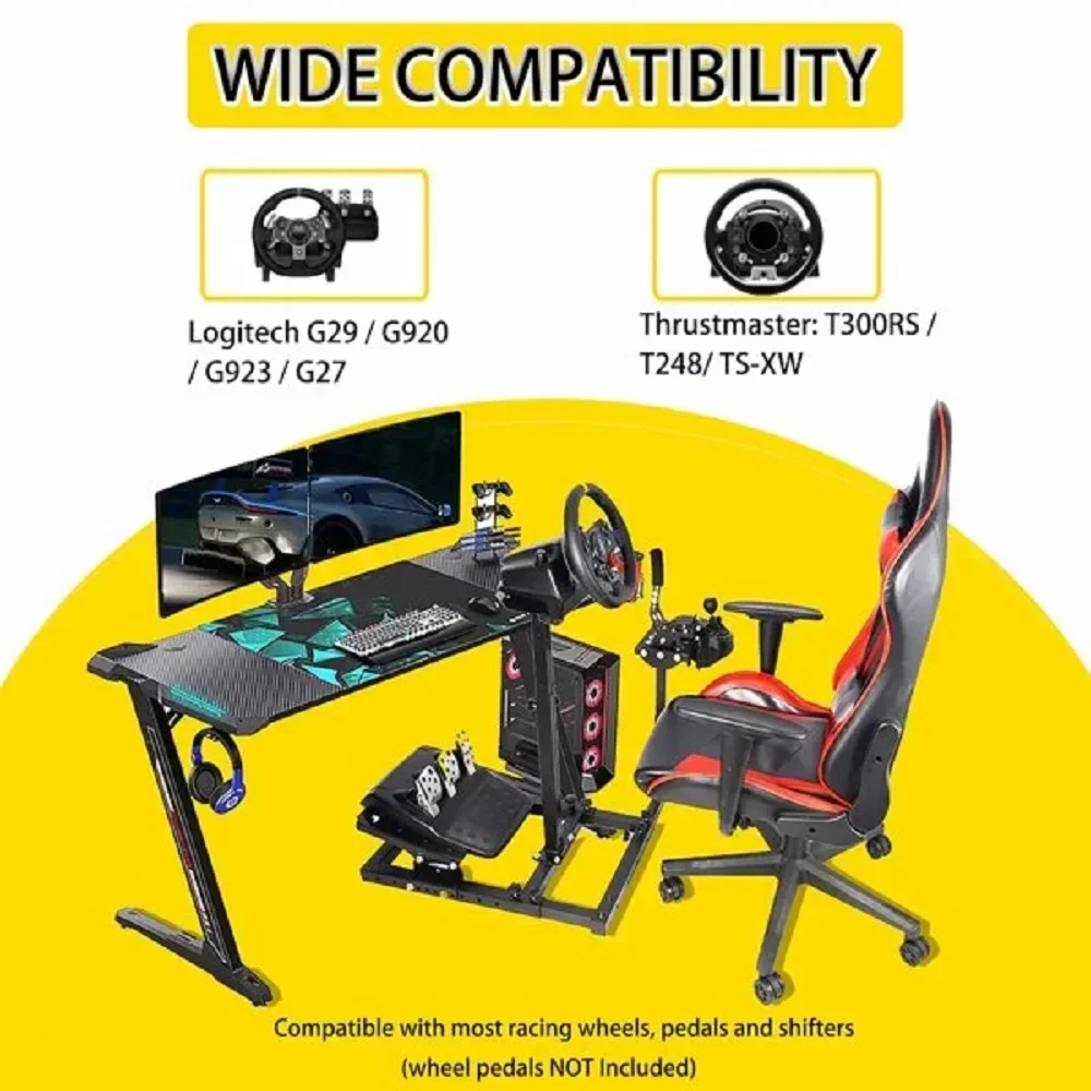 Support de volant de course réglable et pliable, pièces de jeu Fturquoise, Logitech G29 G920 G923 G25 G27 Thrustmaster T80 T150 TX