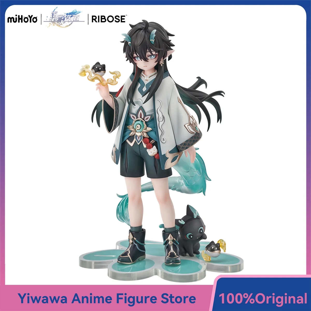 

Ribose Rise Up+ Honkai: Star Rail Little Cat Series Dan Heng Imbibitor Lunae Anime Figures Ornaments Fine Collectible Model Toys