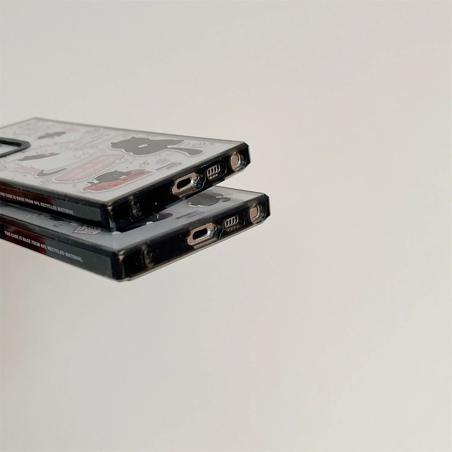 Black Cat Acrylic Black Border Case for Samsung Galaxy S22 S23 S24 Ultra S22+ S23+ S24 Plus Cover Protective Case