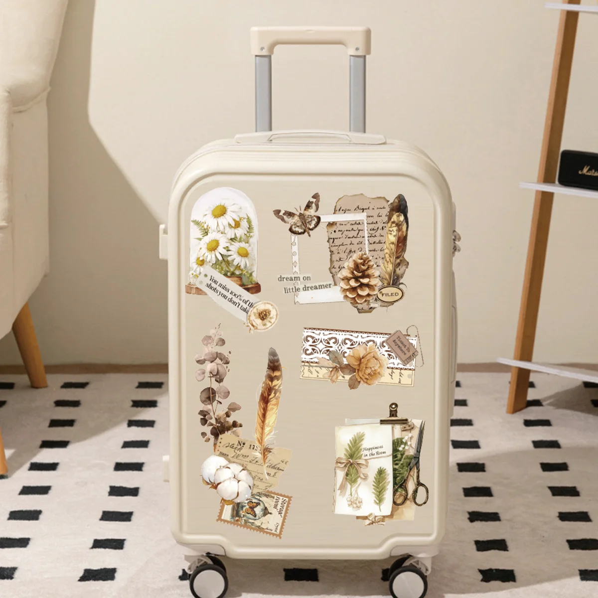 Etori Life Sunset Monologue Vintage لون القهوة رسالة صورة ظلية ملصقات نمط لمستلزمات سكرابوكينغ، تغليف صندوق الهدايا، ديكور الغرفة، المغلفات، المجلات، دفاتر الملاحظات، ملصقات الهاتف، ملصقات الأطفال، الحرفية المقطوعة بالقالب