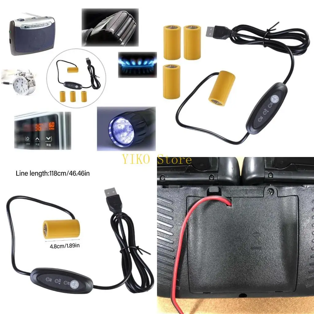 

K32C USB 5 В до 3 В 4,5 В 6 В LR14 C Блоки питания Преобразователи тока Кабель для электроники