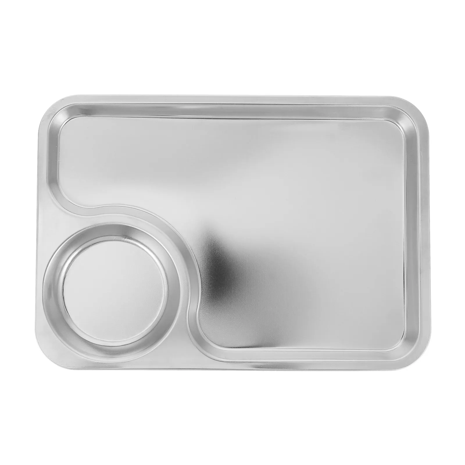 1Pcs Premium Stainless Steel Snacks Plate for Fried Foods Storage Organizing Serving Smooth Bright Rust Proof Portable Metal
