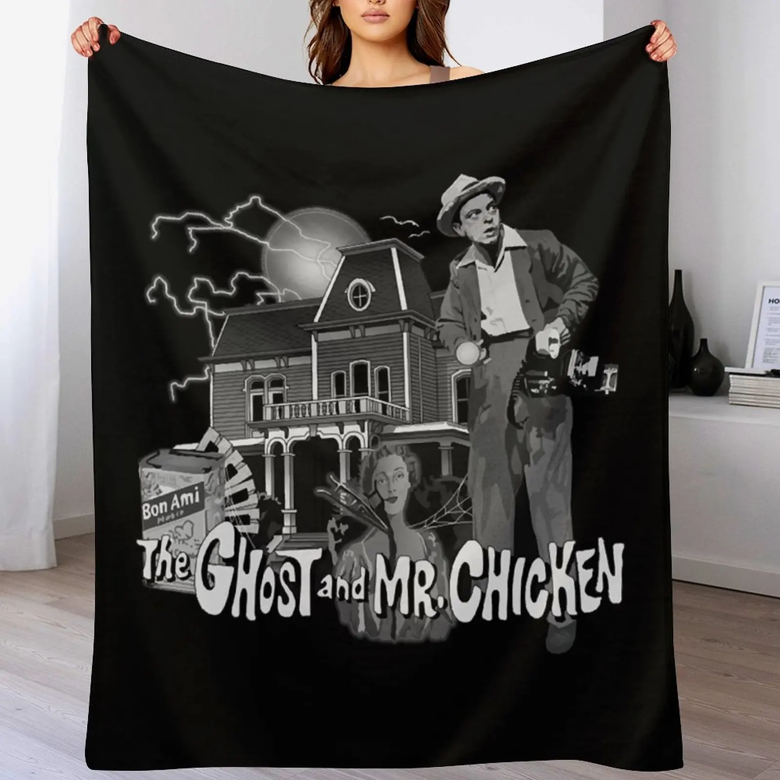 The Ghost and Mr. Chicken T-Shirt Throw Blanket for sofa Decorative Beds Blankets