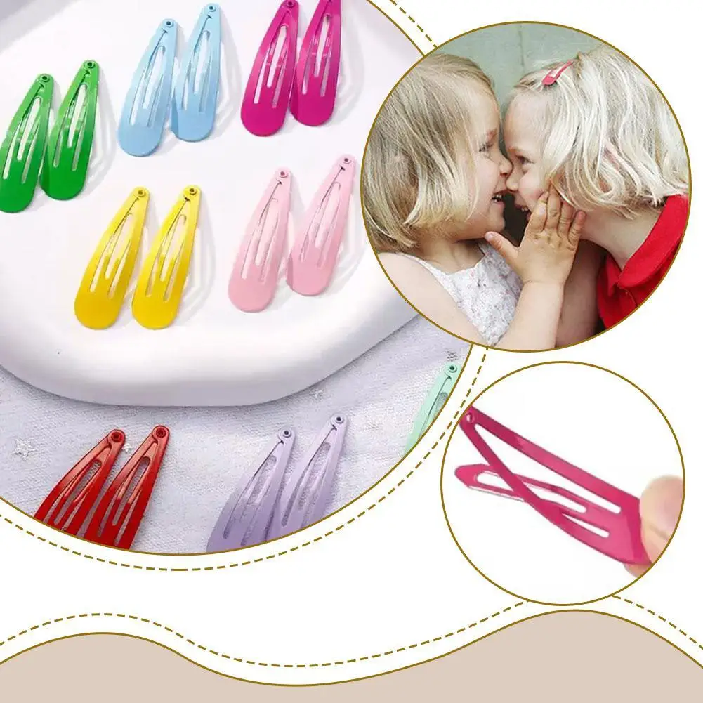 

40/50 шт. красочные заколки для волос в форме капли допамина, стабильная долговечная заколка для волос, милые детские украшения для волос для молодых девушек