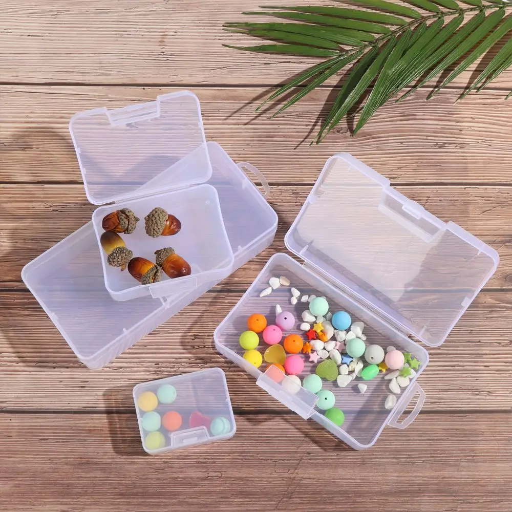 4 Sizes Plastic Clips Boxes Storage Box Jewelry Diamond Container Pill Storage Supply Craft Bead Holder