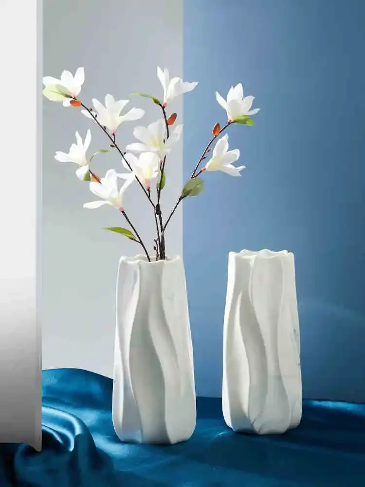 

Modern Style Ceramic Vase Dried Flower Arrangement Flower Pot Garden Living Room Dining Table Vases Decoration Ornaments Ваза