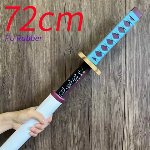 72cm Demon Slayer Swords Assembled Ver. Kanroji Mitsuri Katana Sword Cosplay Weapons 1:1 Safety PU Rubber Sword Gift