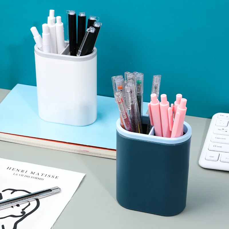 Creative 7 Gird Desktop Organizer Pen Holder Multifunctional Desk Makeups Pencil Storage Stand Box School Office Stationery