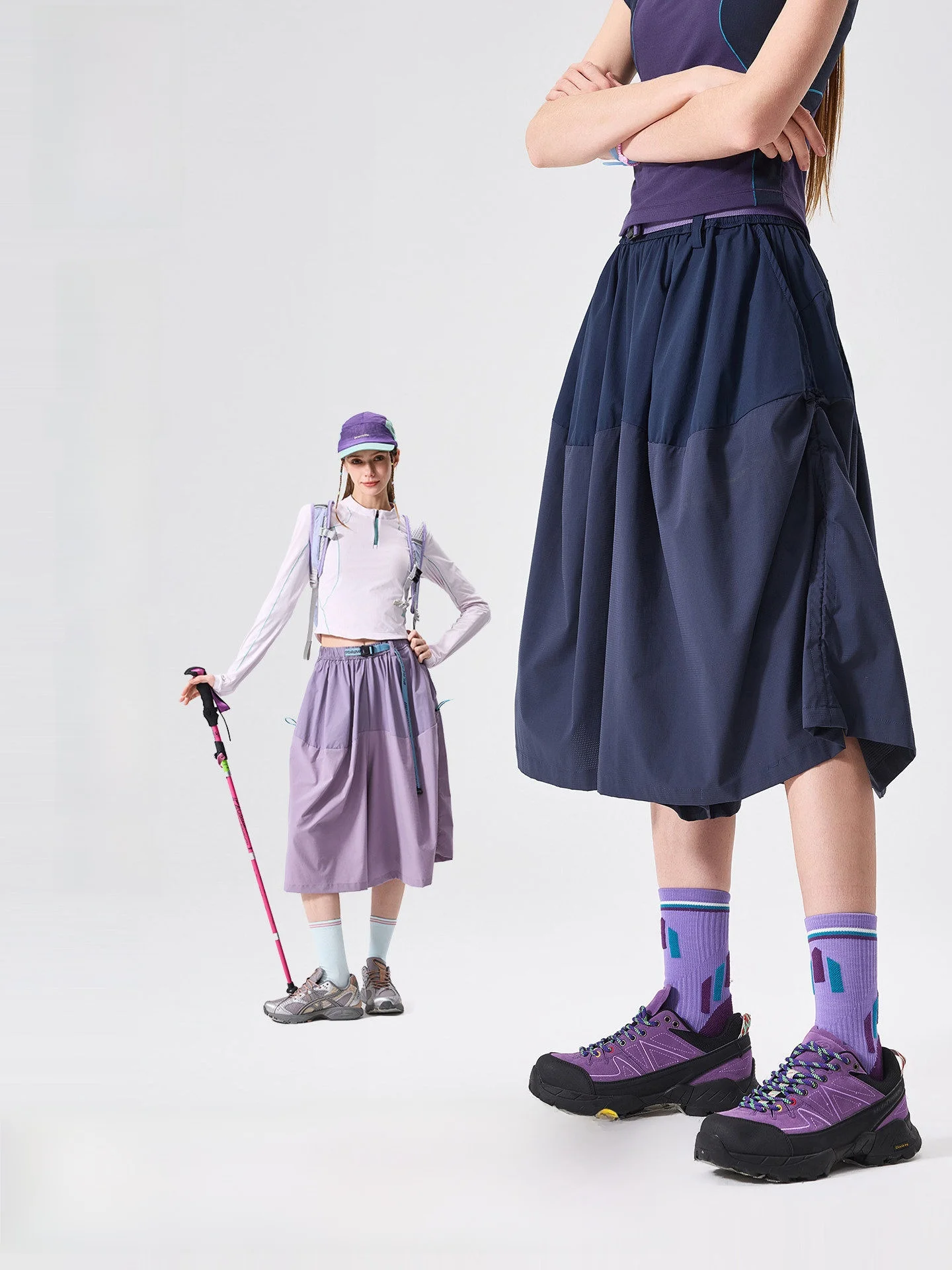 

LAZY DAY Quick Dry High Waist Outdoor Sports Skort Women's Summer Slimming Hiking Walking Half Length Pants Skirt