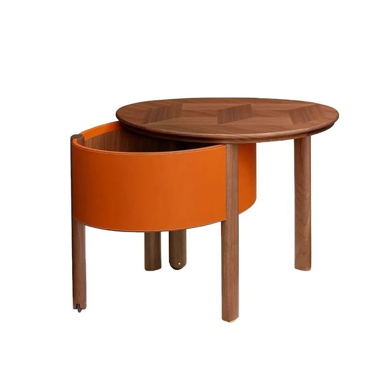 

Italian retro coffee table, living room black walnut coffee table