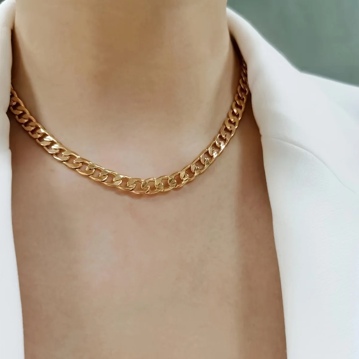 قطعة واحدة من قلادة سلسلة ربط الهيب هوب المتينة - مجوهرات فاخرة للارتداء اليومي لأسلوب لا مثيل له