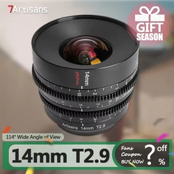 7 artigiani Full Frame 14mm T2.9 APSH Prime Cine Lens per fotocamera Studio Photography con Sony E Nikon Z Canon RF Sigma L Mount