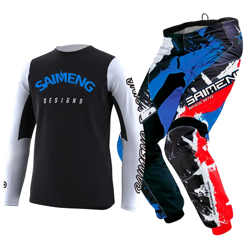 motocross gear set Off-road cross MX MTB Enduro Mens Kits Women Motorcycle Combo green blue red yellow adult black Jersey Pant