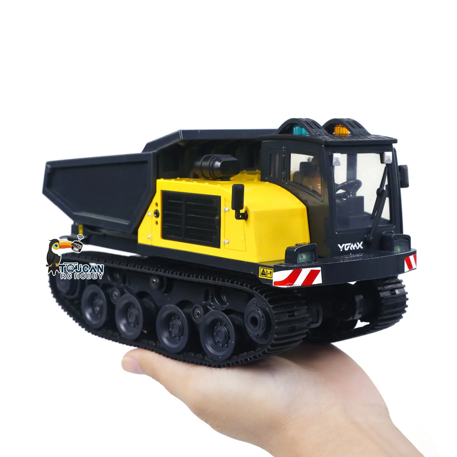 T14r 1/50 pantera rtr elétrico rc crawler caminhão basculante veículo de construção rastreado modelo acabado brinquedos luzes sons unidade