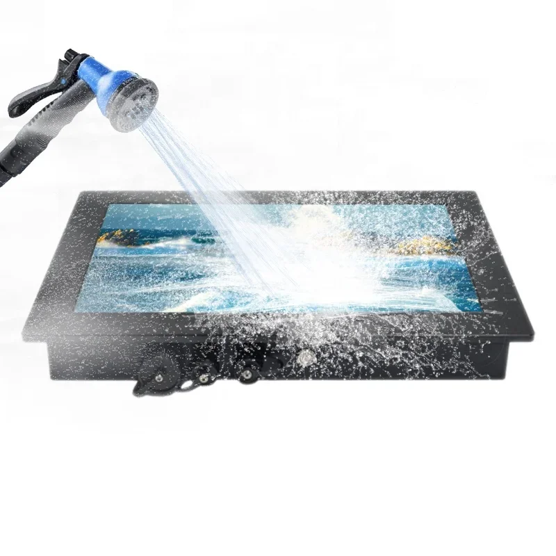 7 Inch - 24 Inch Outdoor 1500 Cd/m2 Marine Lcd Displays Ip65 Ip67 Waterproof Fanless Capacitive Industrial Touch Screen Monitor