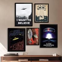 UFO Canvas Art Poster, Wall Art Picture Print, Modern Family Bedroom Decor Posters,Decorative painting