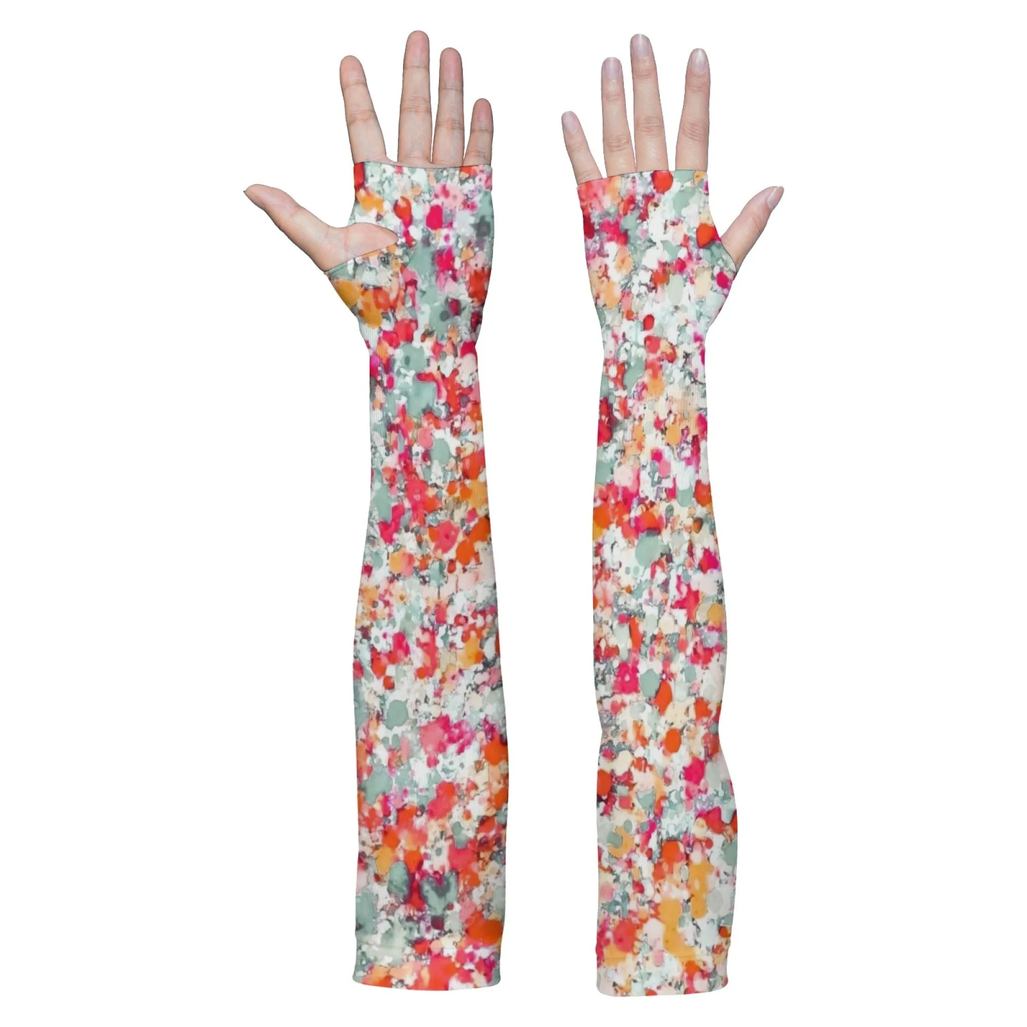 AliExpress NONE Unisex Pink Floral Print Comfortable Breathable Protective Arm Sleeves Outdoor Activities Fishing Cycling and Gardening Sleeves