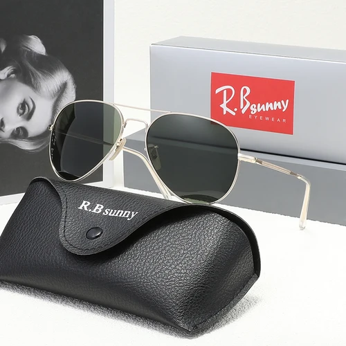 Gafas de sol polarizadas piloto para hombres y mujeres, gafas de sol con montura de aleación para conducir de verano, gafas de sol antirreflectantes UV400