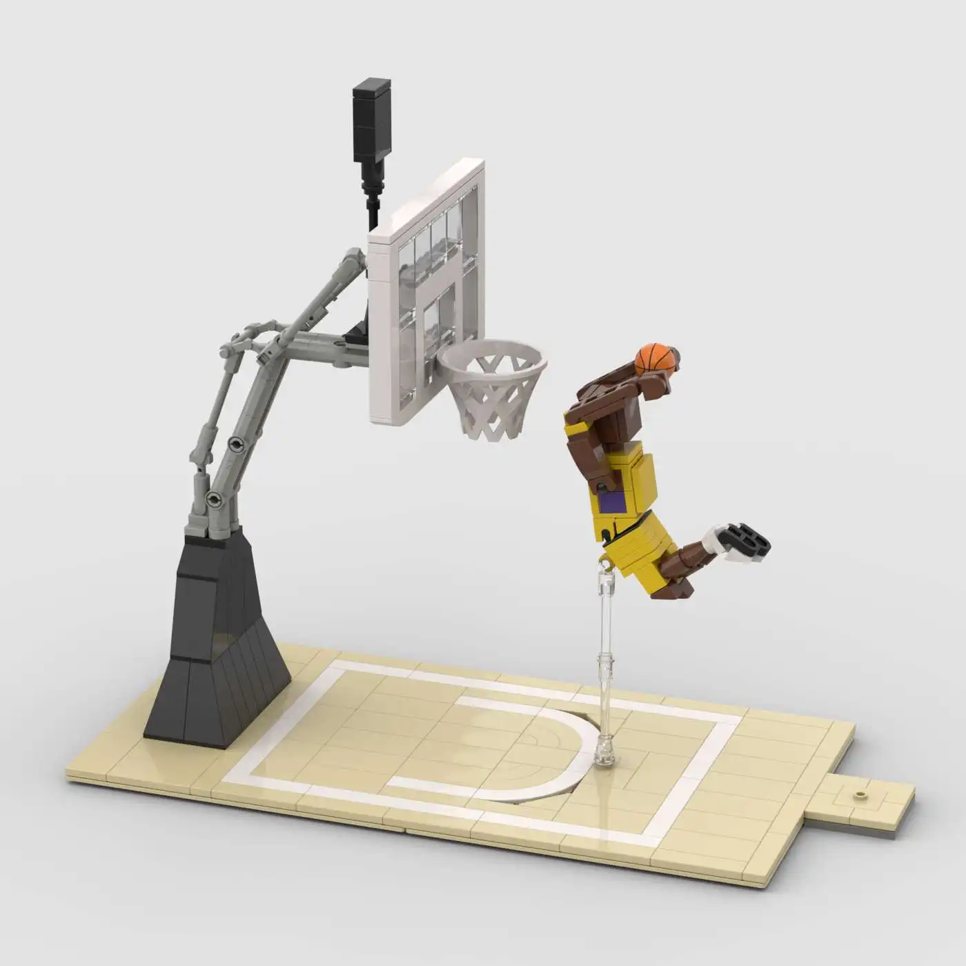 MOC Baustein Basketballplatz All-Star Kombination Kinder Dekorative Spielzeugbausteine Set für Spielzimmerdekoration – Detail 6