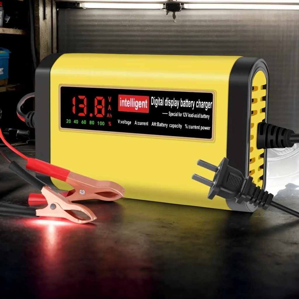 

Автоматическое 3-ступенчатое автомобильное зарядное устройство, 1 шт., интеллектуальное быстрое зарядное устройство на 2 А для свинцово-кислотных, AGM и гелевых аккумуляторов