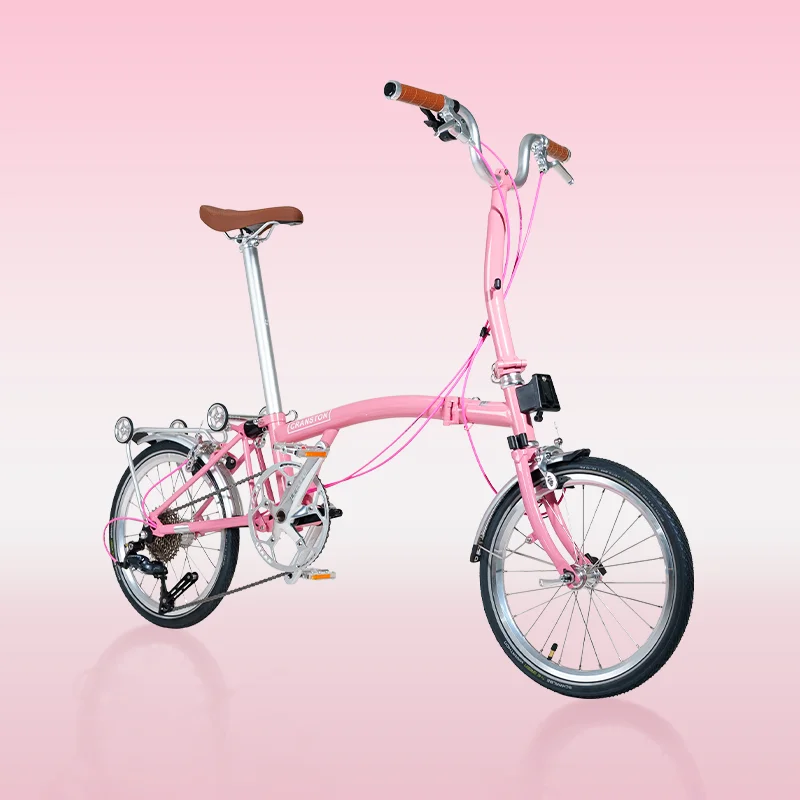 

Folding bicycle adult ultra-light portable retro 9-speed 16-inch bicycle