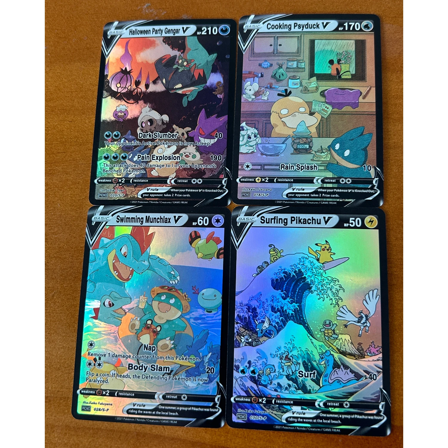 Diy Self Made 4Pcs/set PTCG Gengar Squirtle Lugia Flash Card Classic Game Anime Collection Cards Gift Toys