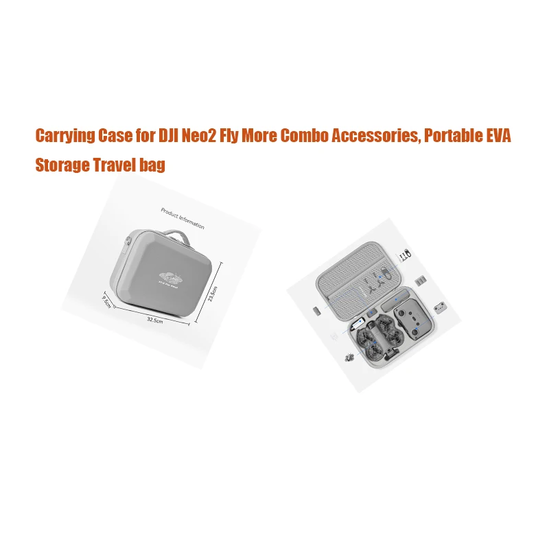 

Carrying Case for DJI Neo2 Fly More Combo Accessories, Portable EVA Storage Travel bag for DJI Neo2,with RC-N3 Remote Controller