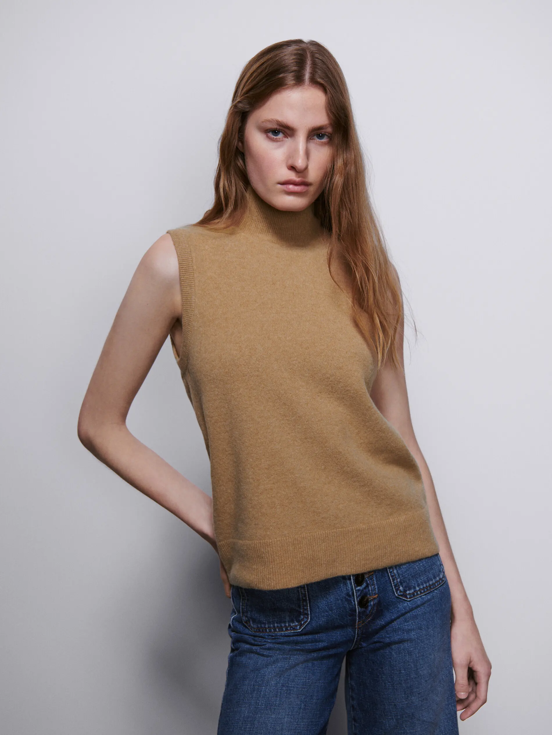

Ethereal MD 2025 massidutti autumn new style of Ladies' casual and fashionable wool blend ribbed knitted top