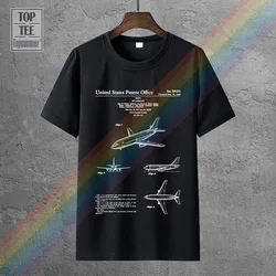 航空券デザインの737特許Tシャツ,パイロット,ギフト,パテントb737,737用