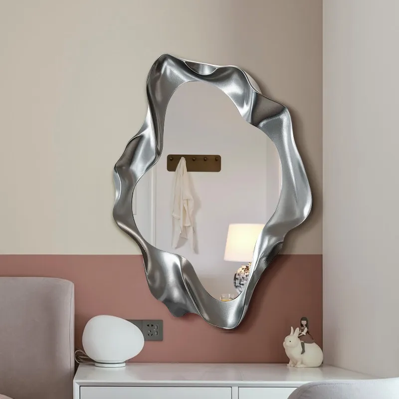 

Легкое роскошное креативное зеркало нестандартной формы, декоративное зеркало для гостиной, американское зеркало для макияжа, настенное зеркало для ванной комнаты.