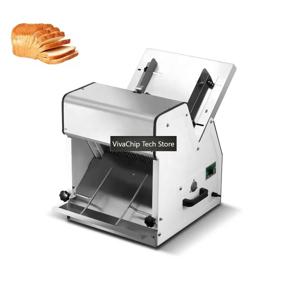 VivaCTAdjustable Thickness Electric Bread Slicer For Bakery Restaurant Food Shop Automatic Slicer Bread Cutting Bread Stainless