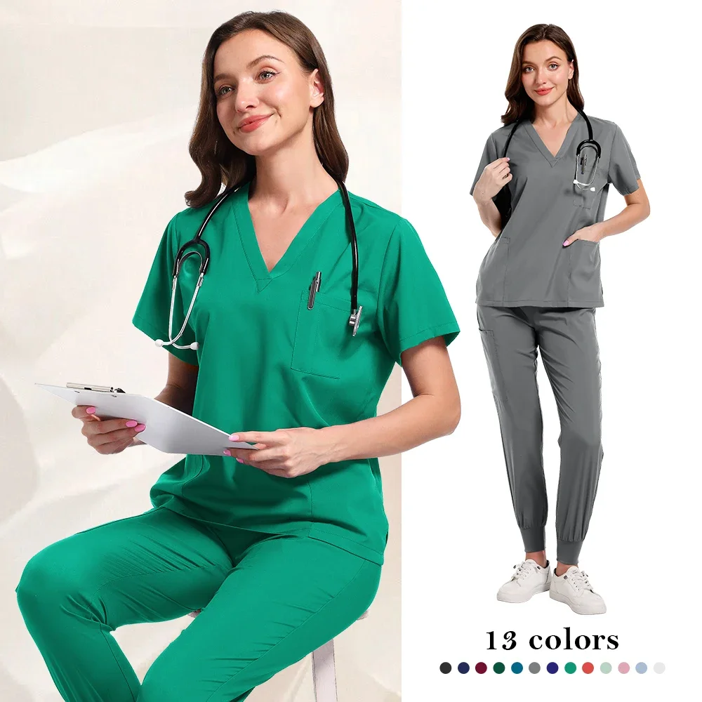 

Hospital operating room nurse doctor medical pure color work clothes dental clinic pharmacy beauty salon laboratory clinical set