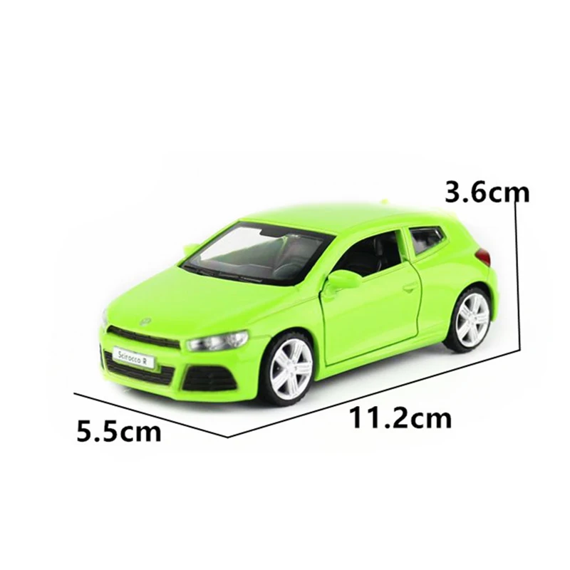 WELLY 1:36 Volkswagen Scirocco Alloy Car Model Diecasts Metal Toy Pull Back Car Model High Simulation Collection Childrens Gifts