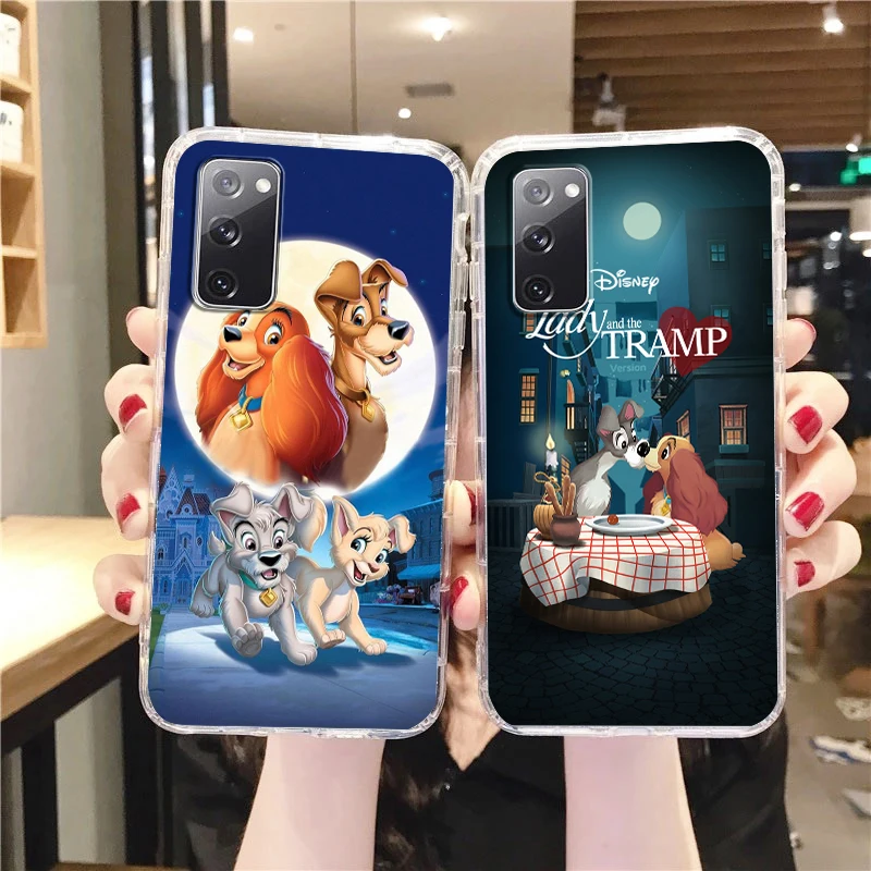 Disney Lady and the Tramp For Samsung A53 A52 A54 A13 A12 A32 A71 A33 A73 A72 A51 A23 A21S 5G Transparent Phone Case