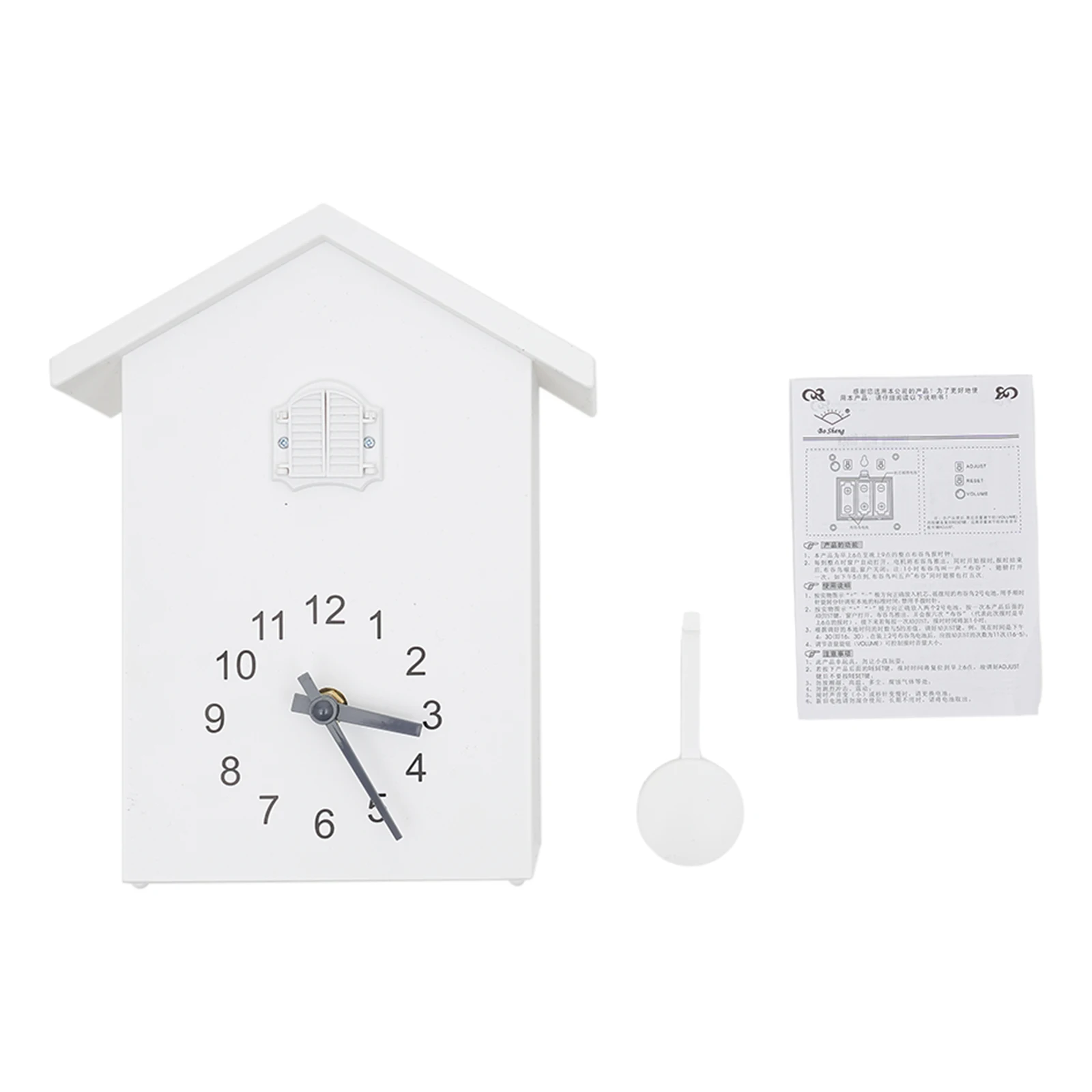 Modern Bird Cuckoo Quartz Wall Home Living Room Clocks Hanging Watch Timer White ABS Integer time reported Sounds authentic