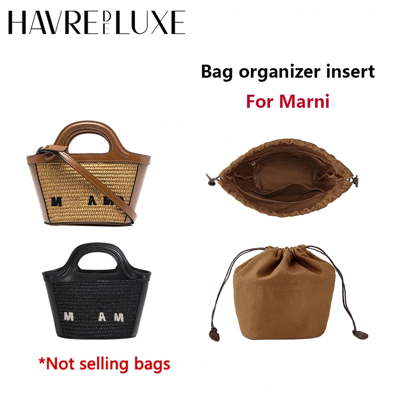 

Bag organizer insert for Marn women's bag canvas material bag support handbag liner bags accessories