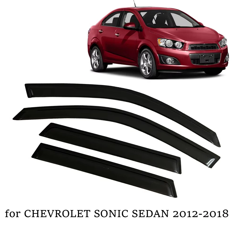 

Wind Deflectors Window Visor for CHEVROLET SONIC SEDAN 2012 2013 2014 2015 2016 2017 2018 Rain Guards Door Visor Vent Shades
