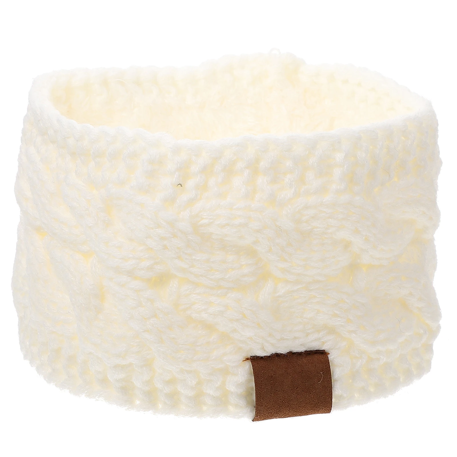 

1pc Fleece Hairbands Wide-brimmed Knit Stretchy Women Girl Child Warm White Winter Exercise Yoga Home Headbands Soft Durable