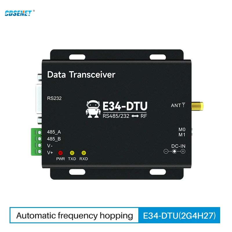 2.4GHz Wireless IoT Transceiver CDSENET E34-DTU(2G4H27) 27dbm 5KM RS485 RS232 Automatic frequency hopping High Speed