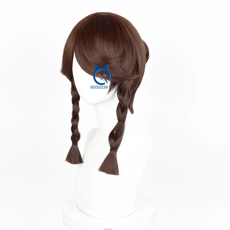 البستاني إيما وودز كما ينفخ الرياح الهوية الخامس شعر مستعار تأثيري 40 سنتيمتر قصيرة براون كوميك كون شعر مستعار مقاومة للحرارة شعر مستعار اصطناعي الموضة