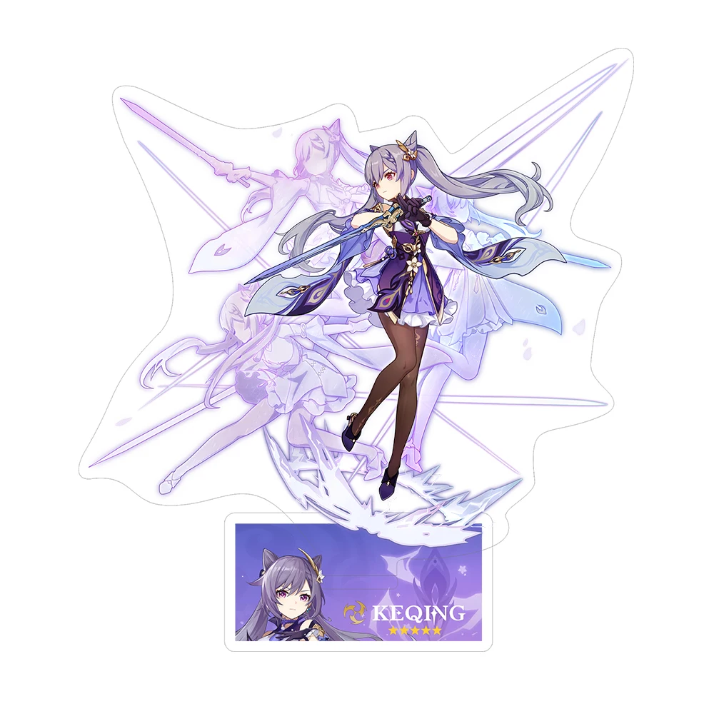 Odette Nicole Columbina Arlecchino Anime Genshin Impact Acryl-Modell Furina Mavuika Sammlerstück Desktop-Dekoration Schlüsselanhänger Geschenk